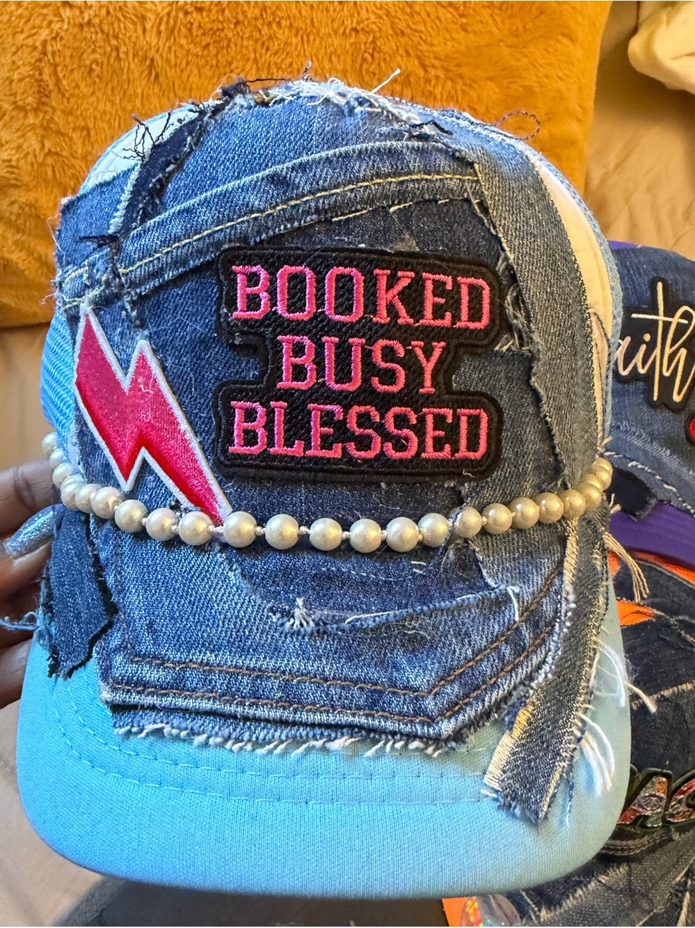 Booked Busy Blessed Denim Cap